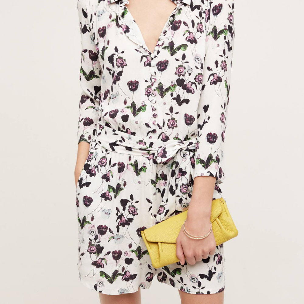 ANTHROPOLOGIE Floreat Romper M 6/8 NWT $128 Floral - Picture 1 of 8